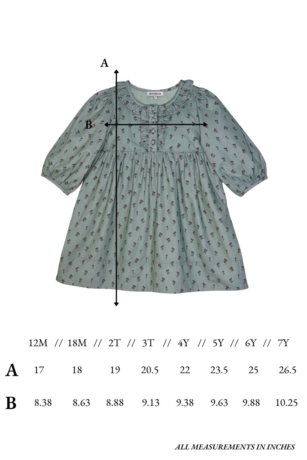Sizing chart