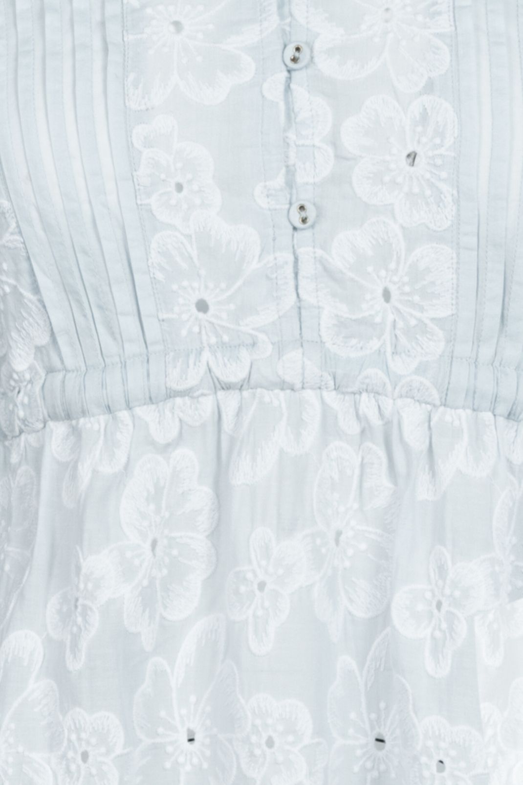 Close up of the Sky Anemone Embroidery print