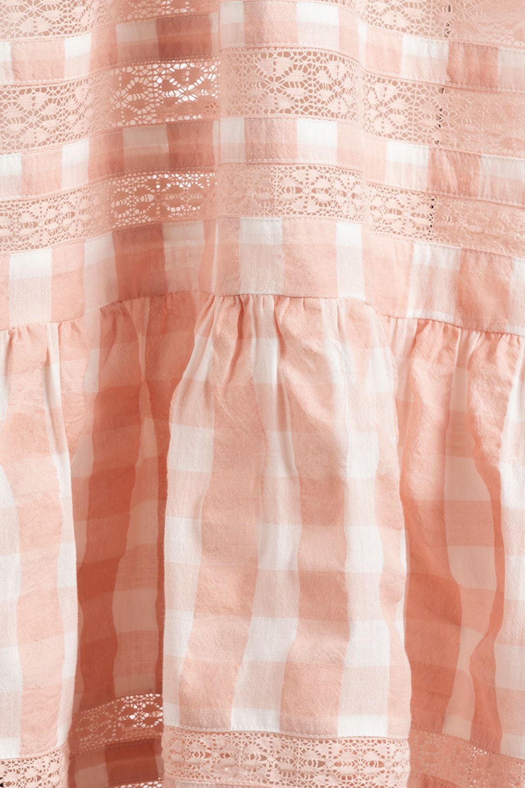 Close up shot of the Pink Gingham print