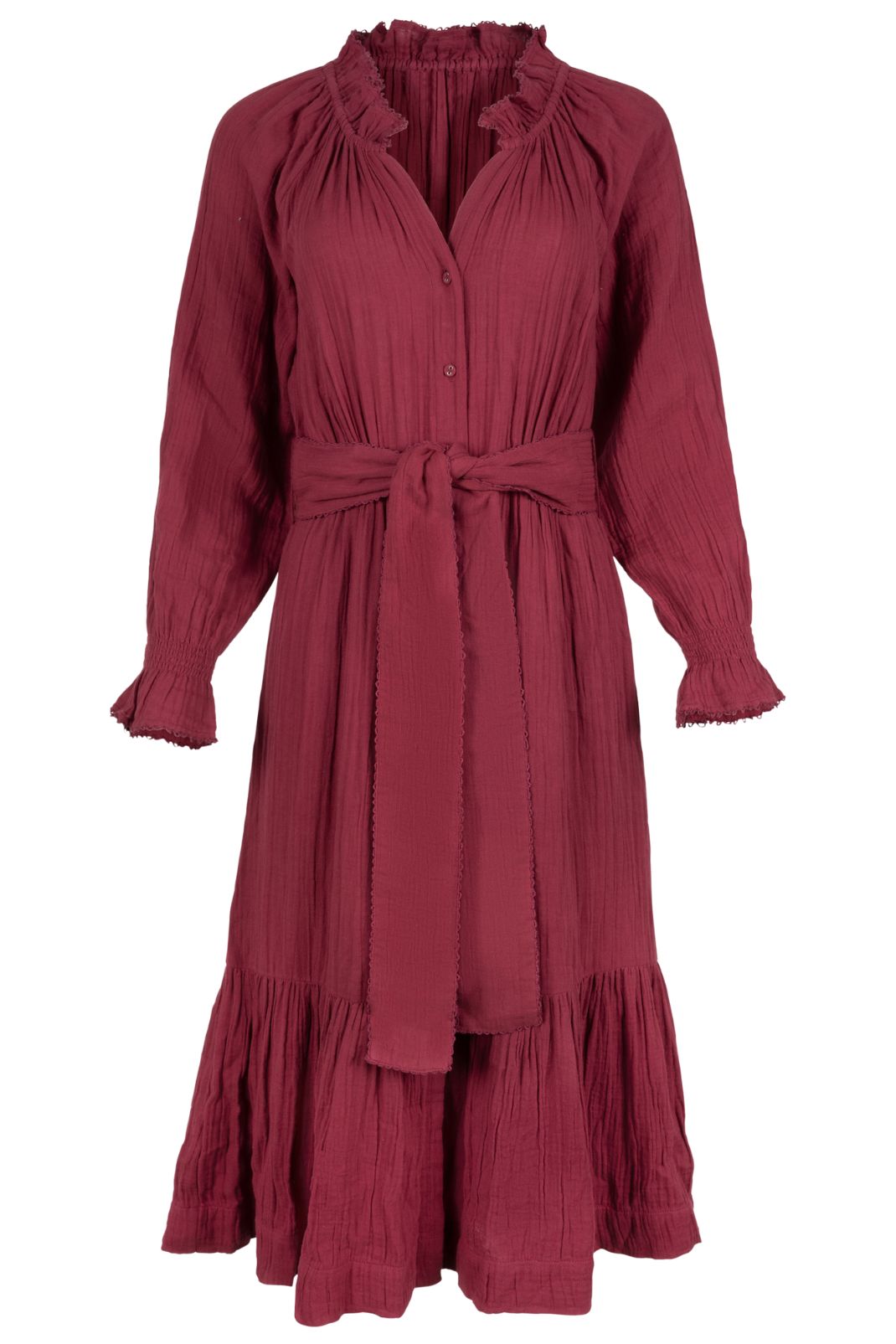 Product shot of the Vivianne Dress in Cranberry