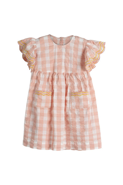 Product shot of the Georgia Dress in Pink Gingham