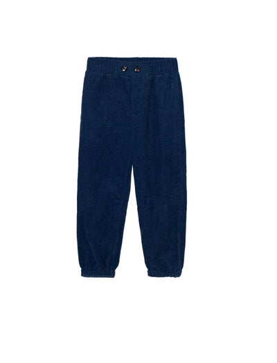 Boys blue pants with elastic waistband and ankles